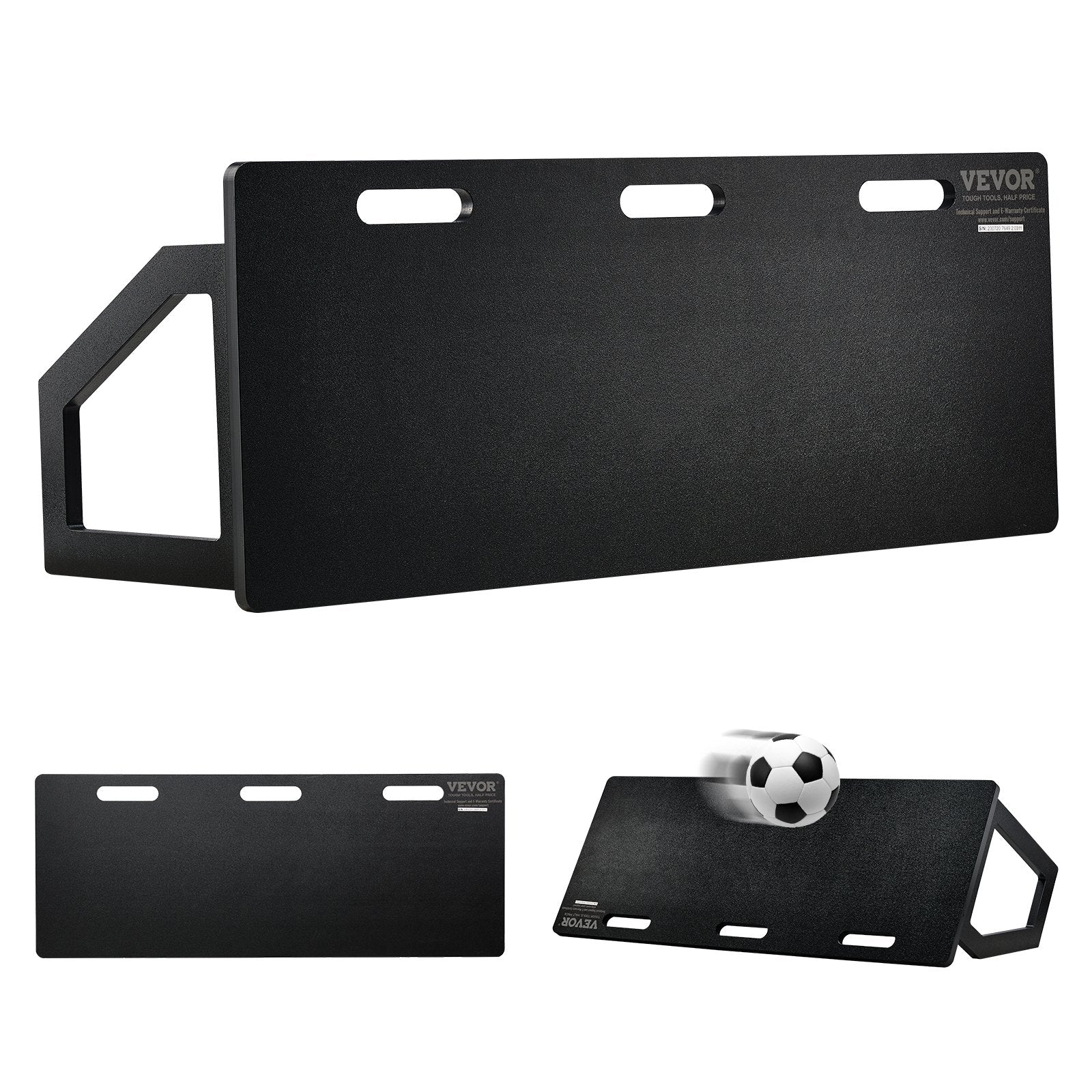 Soccer Rebounder Board, 115x45 cm Portable Soccer Wall with 2 Angles Rebound, Foldable HDPE Kickback Rebound V952-ZQHDBHDPE451MXKRDV0