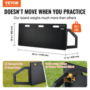 Soccer Rebounder Board, 115x45 cm Portable Soccer Wall with 2 Angles Rebound, Foldable HDPE Kickback Rebound V952-ZQHDBHDPE451MXKRDV0