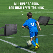 Soccer Rebounder Board, 115x45 cm Portable Soccer Wall with 2 Angles Rebound, Foldable HDPE Kickback Rebound V952-ZQHDBHDPE451MXKRDV0