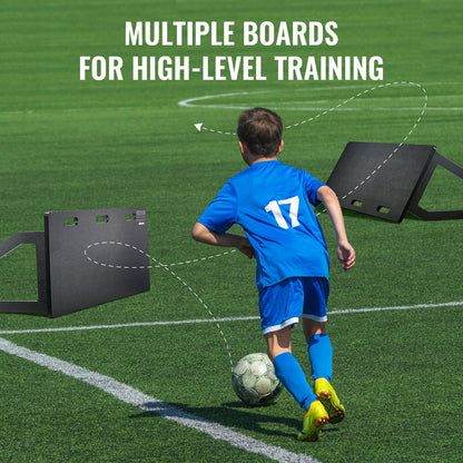Soccer Rebounder Board, 115x45 cm Portable Soccer Wall with 2 Angles Rebound, Foldable HDPE Kickback Rebound V952-ZQHDBHDPE451MXKRDV0