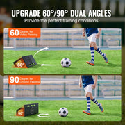 Soccer Rebounder Board, 32"X12" Portable Soccer Wall with 2 Angles Rebound, Foldable HDPE Kickback Rebound V952-ZQHDBHDPEL32Z6HCXV0