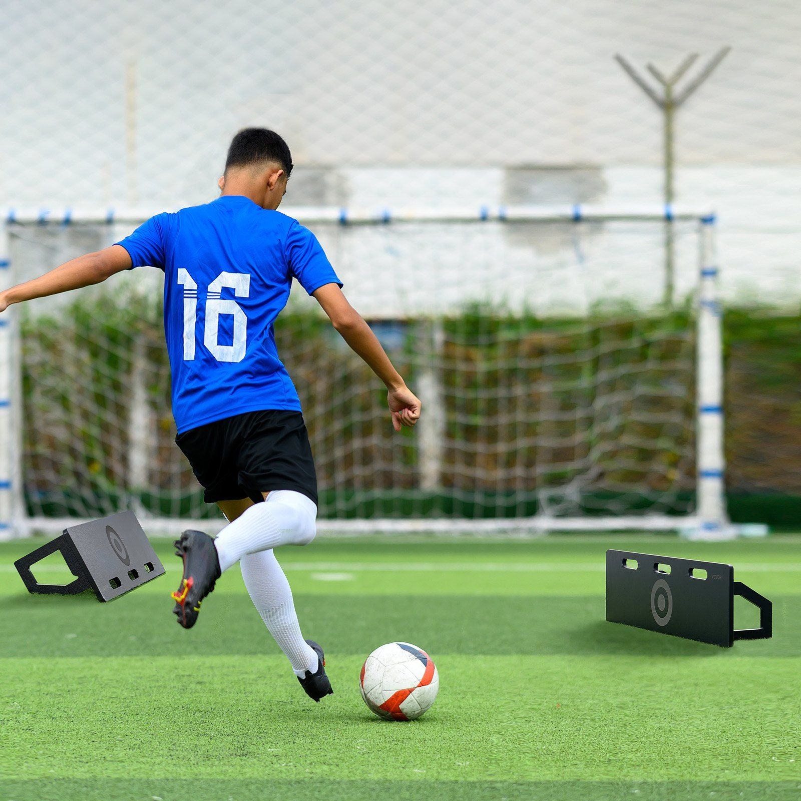 Soccer Rebounder Board, 40"X12" Portable Soccer Wall with 2 Angles Rebound, Foldable HDPE Kickback Rebound V952-ZQHDBHDPEL40B7CZKV0