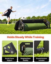 Soccer Rebounder Board, 1000 x 300 mm Portable Soccer Rebound Wall, HDPE Sports Kick Back Trainer, 3 V952-ZQHDBHDPEL40FASLS001V0