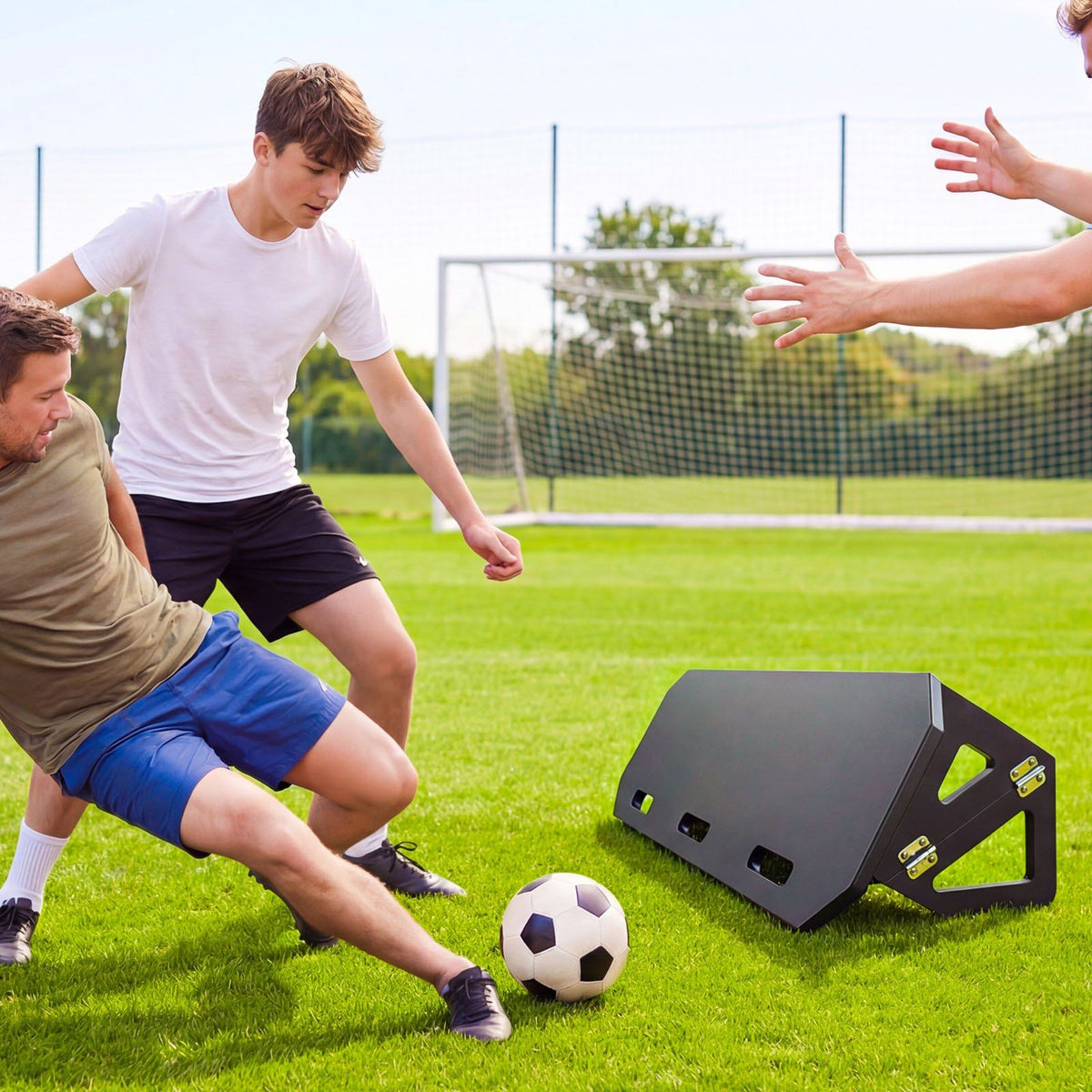 Soccer Rebounder Board, 1000 x 300 mm Portable Soccer Rebound Wall, HDPE Sports Kick Back Trainer, 3 V952-ZQHDBHDPEL40FASLS001V0