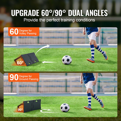 Soccer Rebounder Board, 45"X13" Portable Soccer Wall with 2 Angles Rebound, Foldable HDPE Kickback Rebound V952-ZQHDBHDPEL45RXNTKV0