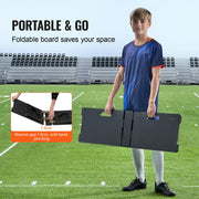 Soccer Rebounder Board, 45"X13" Portable Soccer Wall with 2 Angles Rebound, Foldable HDPE Kickback Rebound V952-ZQHDBHDPEL45RXNTKV0