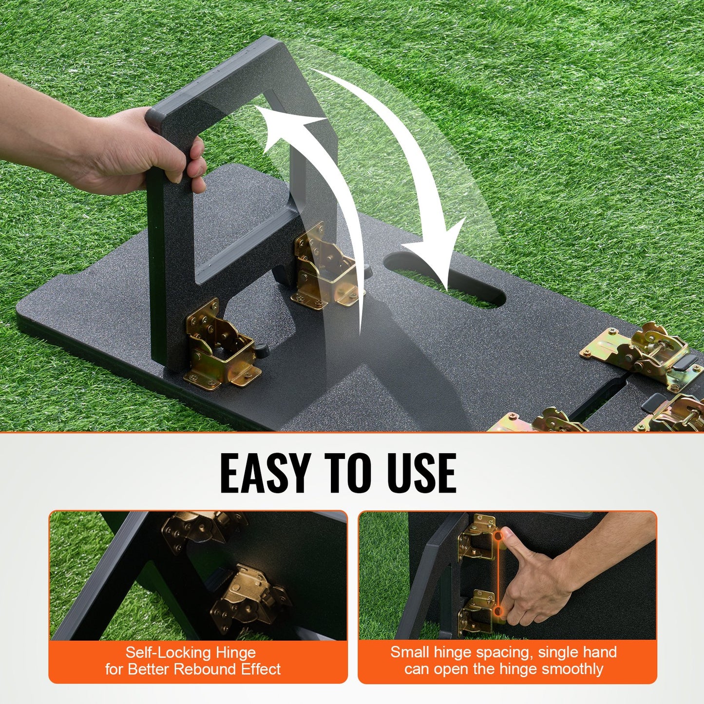 Soccer Rebounder Board, 45"X13" Portable Soccer Wall with 2 Angles Rebound, Foldable HDPE Kickback Rebound V952-ZQHDBHDPEL45RXNTKV0