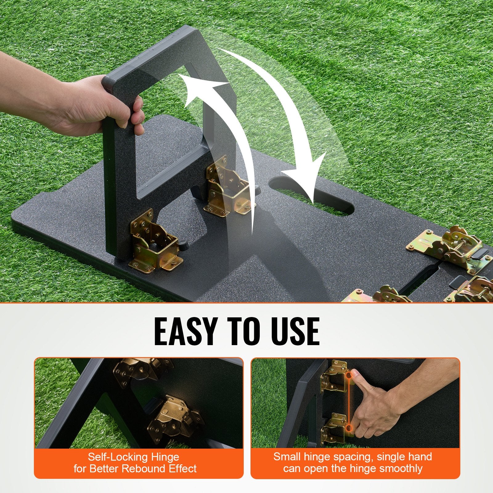 Soccer Rebounder Board, 45"X13" Portable Soccer Wall with 2 Angles Rebound, Foldable HDPE Kickback Rebound V952-ZQHDBHDPEL45RXNTKV0