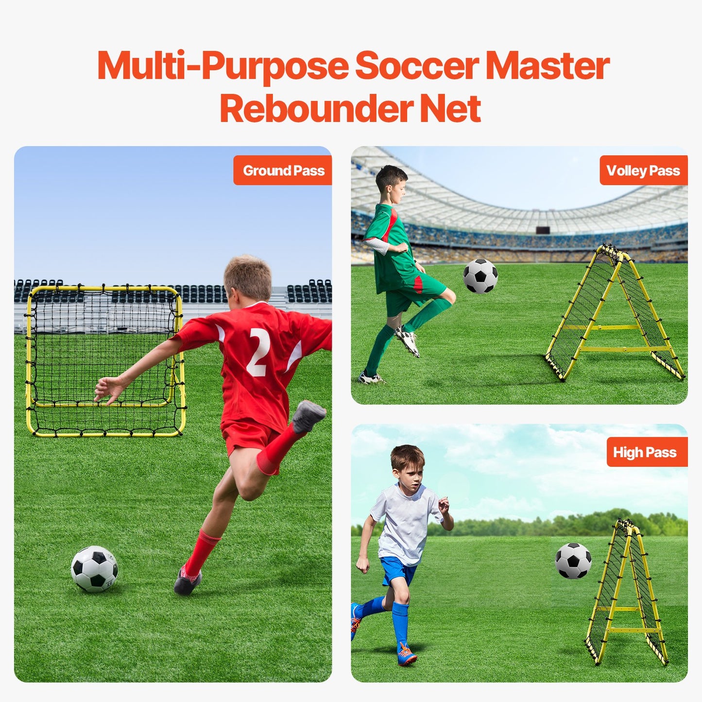 40"x35"x37" Soccer Rebounder Net Kick-Back Portable Football Training Gift V952-ZQHDWTZ10010AQ342V0