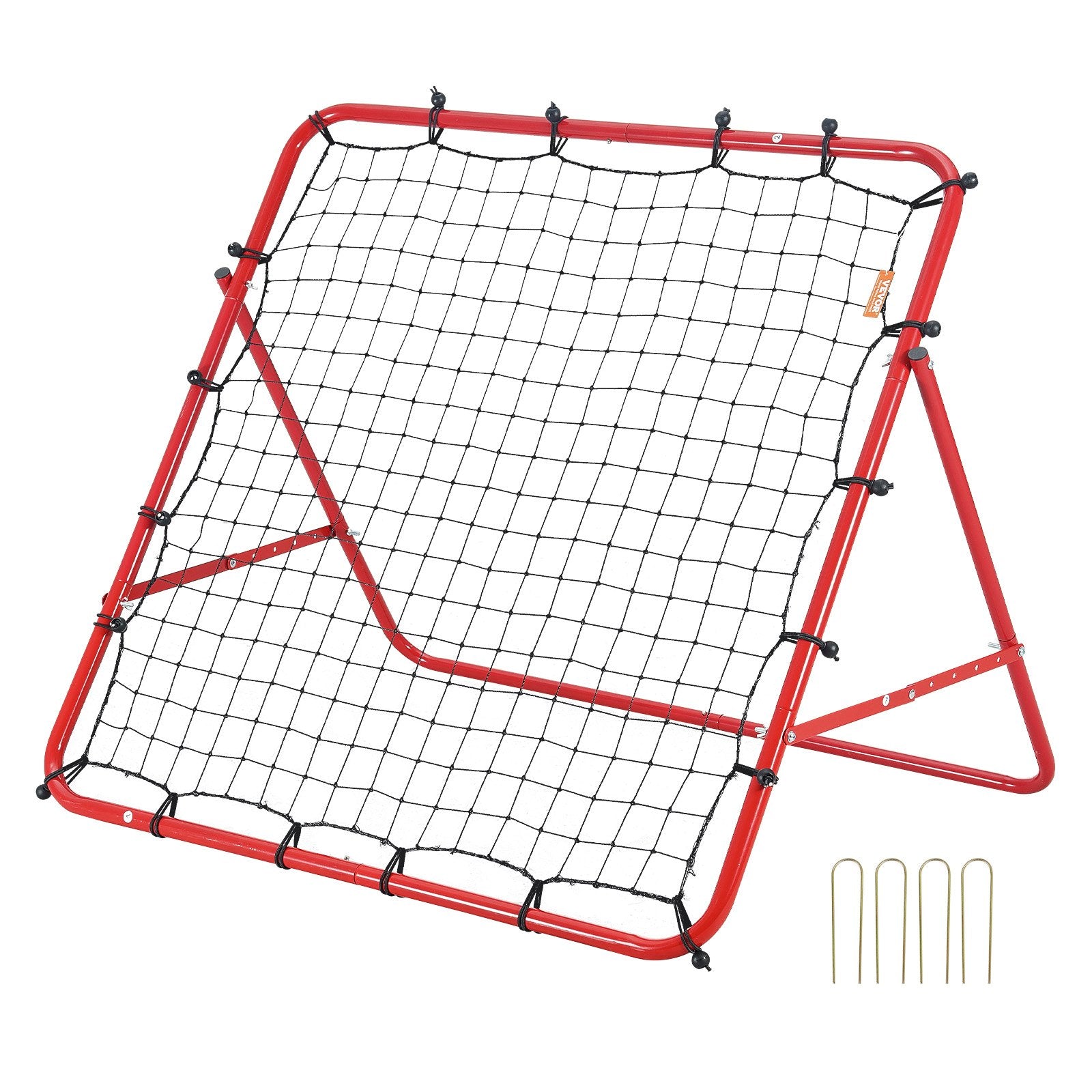Soccer Rebounder Rebound Net, Kick-Back 100x100 cm, Portable Football Training Gifts, Fully Adjustable Angles V952-ZQHDWTZ10010GPDKLV0