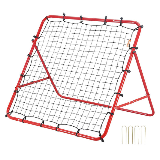 Soccer Rebounder Rebound Net, Kick-Back 100x100 cm, Portable Football Training Gifts, Fully Adjustable Angles V952-ZQHDWTZ10010GPDKLV0