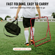 Soccer Rebounder Rebound Net, Kick-Back 100x100 cm, Portable Football Training Gifts, Fully Adjustable Angles V952-ZQHDWTZ10010GPDKLV0