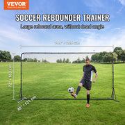 Soccer Rebounder Net, 12x6FT Iron Soccer Training Equipment, Sports Football Training Gift with Portable Bag, V952-ZQHDWTZ126YCS0MY9V0
