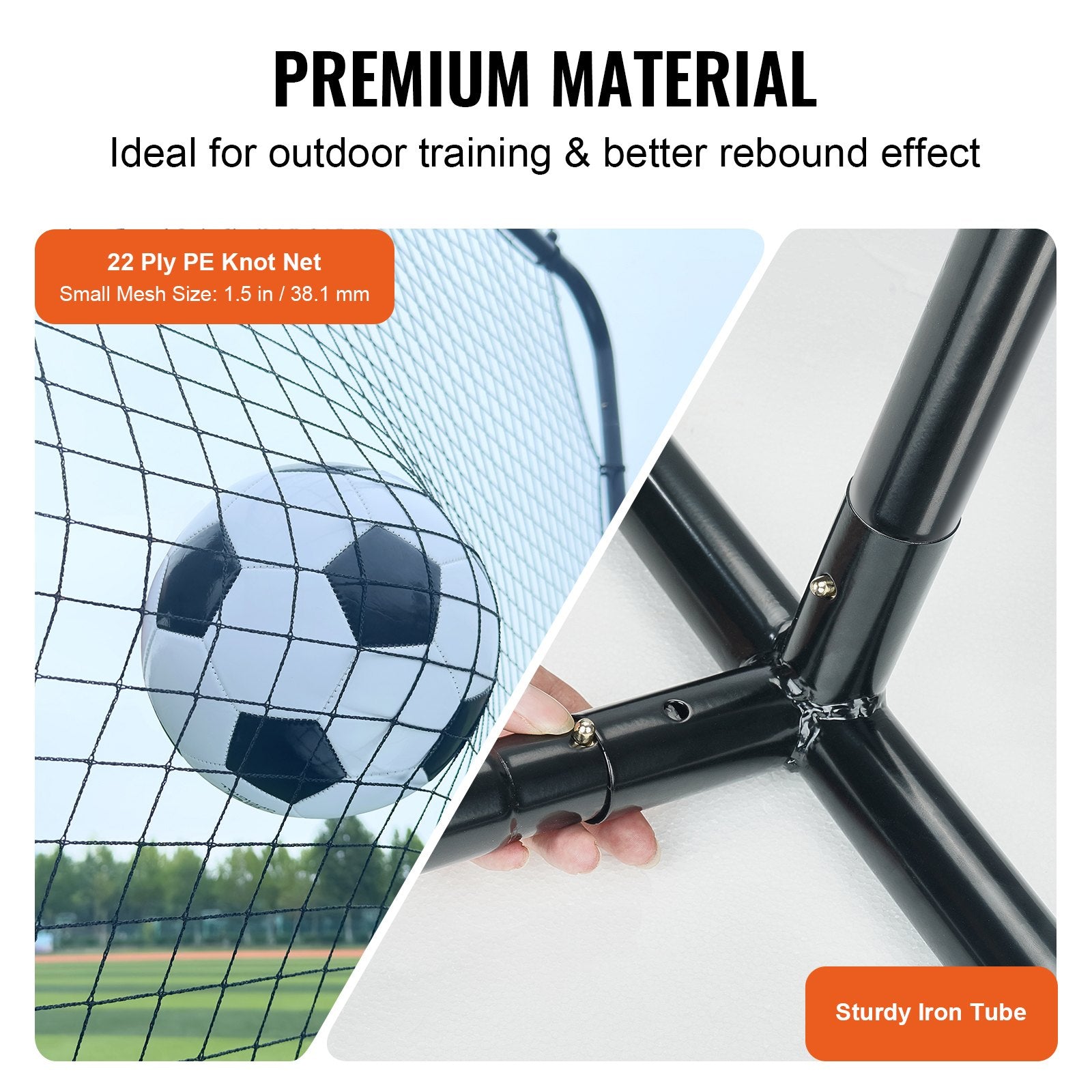 Soccer Rebounder Net, 12x6FT Iron Soccer Training Equipment, Sports Football Training Gift with Portable Bag, V952-ZQHDWTZ126YCS0MY9V0