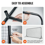 Soccer Rebounder Net, 12x6FT Iron Soccer Training Equipment, Sports Football Training Gift with Portable Bag, V952-ZQHDWTZ126YCS0MY9V0