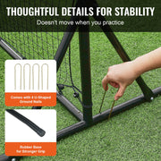 Soccer Rebounder Net, 12x6FT Iron Soccer Training Equipment, Sports Football Training Gift with Portable Bag, V952-ZQHDWTZ126YCS0MY9V0