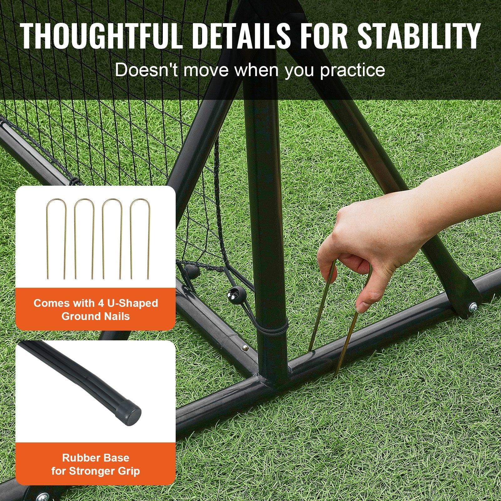 Soccer Rebounder Net, 12x6FT Iron Soccer Training Equipment, Sports Football Training Gift with Portable Bag, V952-ZQHDWTZ126YCS0MY9V0