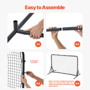 6x4FT Soccer Rebound Trainer Soccer Training Equipment Double-Sided Net V952-ZQHDWTZ64YCD591D1V0