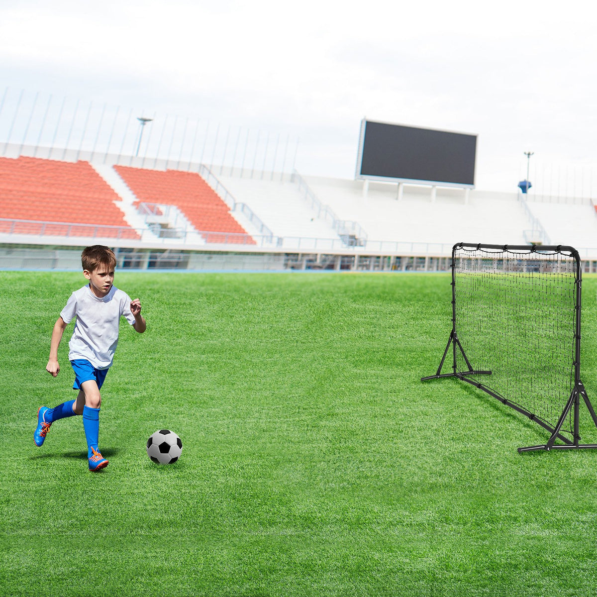 6x4FT Soccer Rebound Trainer Soccer Training Equipment Double-Sided Net V952-ZQHDWTZ64YCD591D1V0