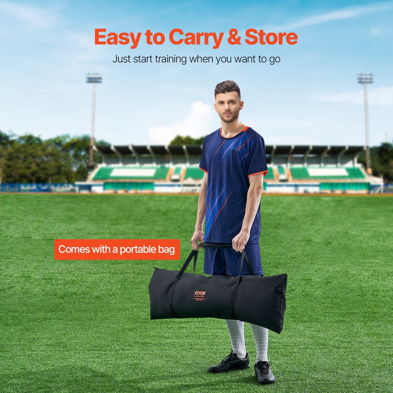7x7FT Soccer Rebounder Portable Soccer Trainer Net with Portable Bag V952-ZQHDWTZDZBXGBPZ5WV0