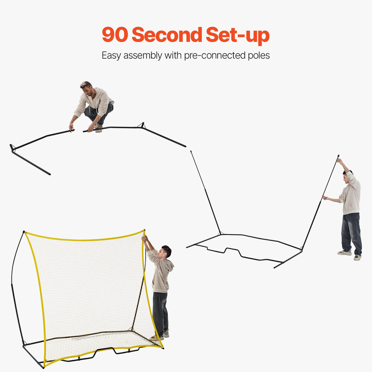 7x7FT Soccer Rebounder Portable Soccer Trainer Net with Portable Bag V952-ZQHDWTZDZBXGBPZ5WV0