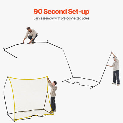 7x7FT Soccer Rebounder Portable Soccer Trainer Net with Portable Bag V952-ZQHDWTZDZBXGBPZ5WV0