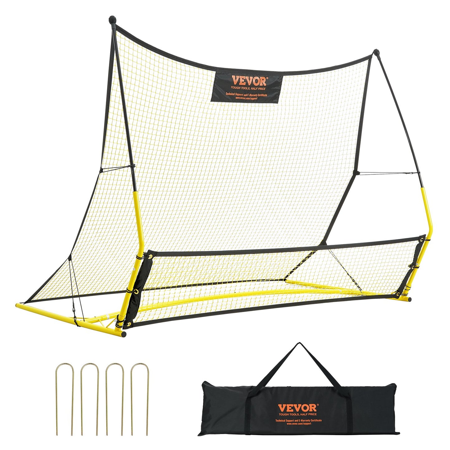 Soccer Trainer, 2-IN-1 Portable Soccer Rebounder Net, Iron Soccer Practice Equipment, Sports Football V952-ZQHDWTZDZBXGZ780TV0