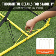 Soccer Trainer, 2-IN-1 Portable Soccer Rebounder Net, Iron Soccer Practice Equipment, Sports Football V952-ZQHDWTZDZBXGZ780TV0
