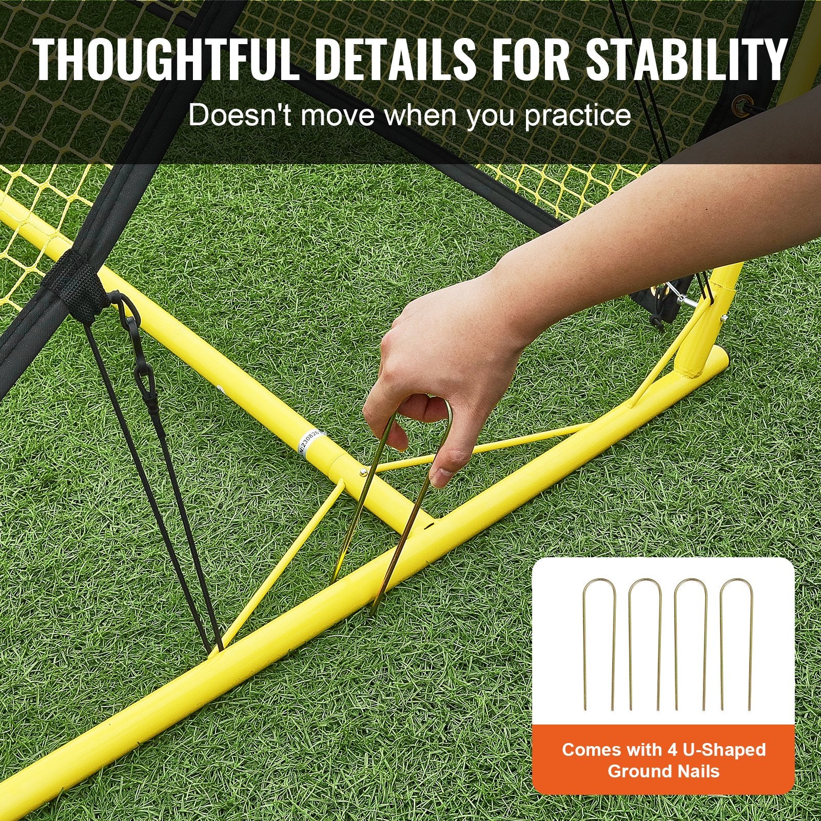 Soccer Trainer, 2-IN-1 Portable Soccer Rebounder Net, Iron Soccer Practice Equipment, Sports Football V952-ZQHDWTZDZBXGZ780TV0