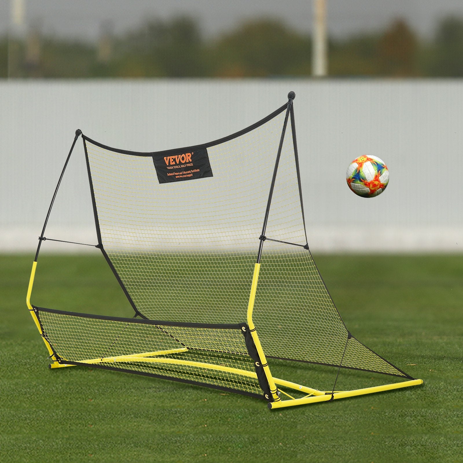 Soccer Trainer, 2-IN-1 Portable Soccer Rebounder Net, Iron Soccer Practice Equipment, Sports Football V952-ZQHDWTZDZBXGZ780TV0