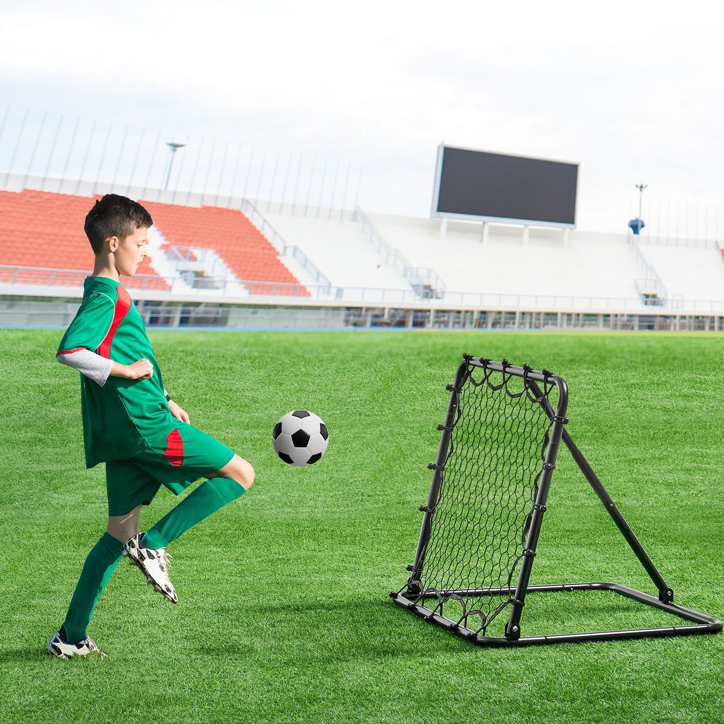 34"x34" Soccer Rebounder Net Kick-Back Portable Football Training Gifts V952-ZQHDWTZL84W8L8KBEV0