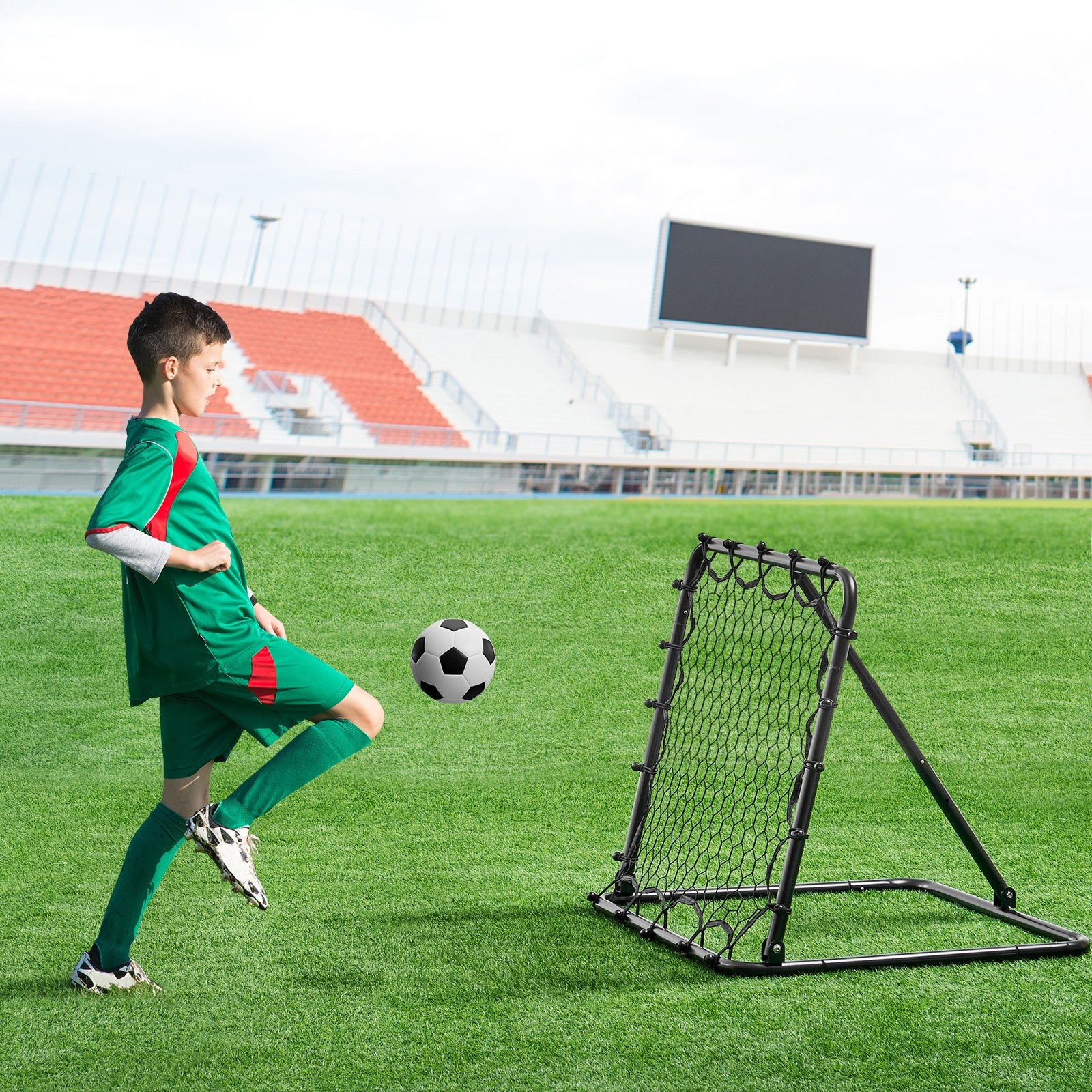 34"x34" Soccer Rebounder Net Kick-Back Portable Football Training Gifts V952-ZQHDWTZL84W8L8KBEV0