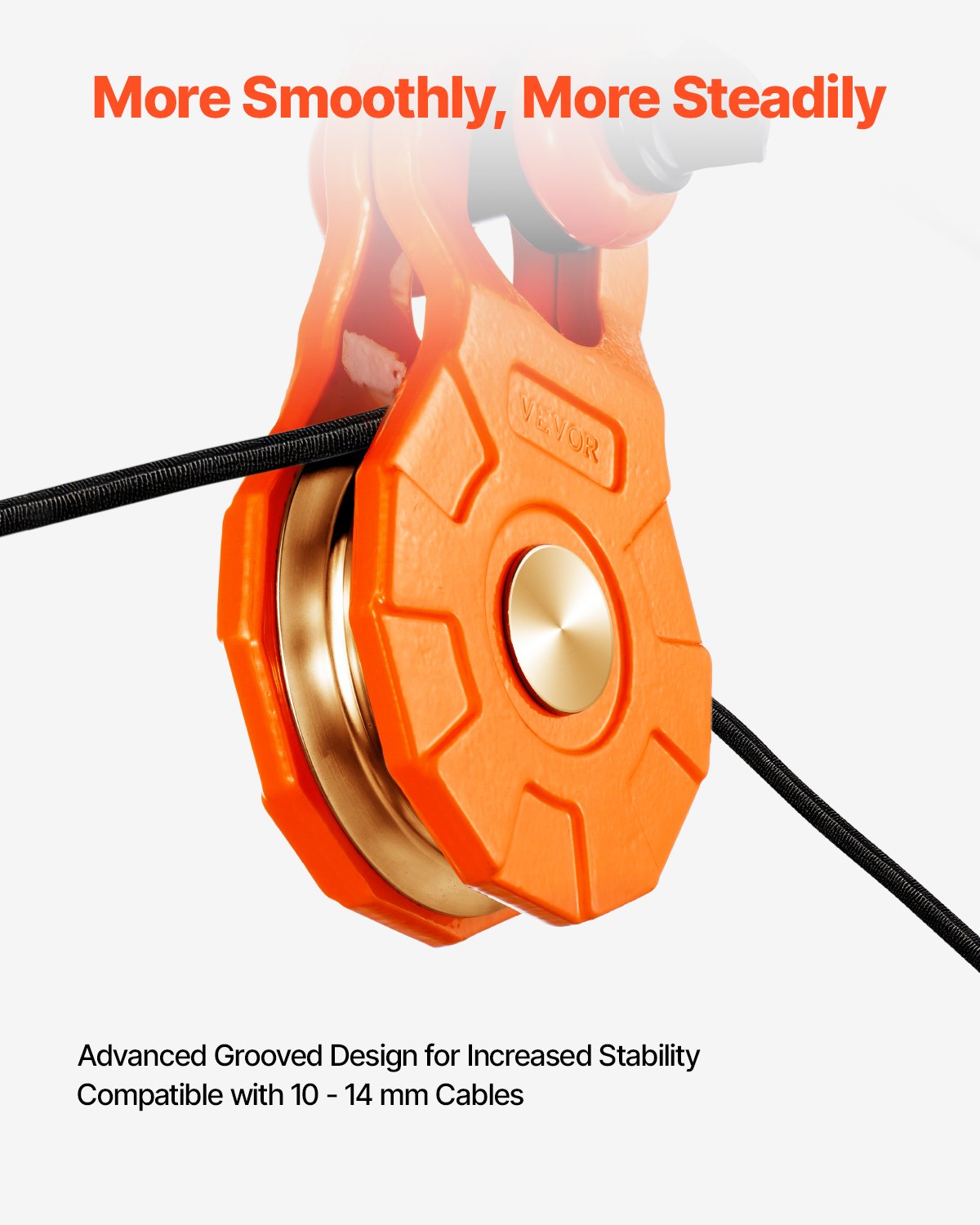 30 T Snatch Block for Winch Recovery, 66,000 lbs Break Strength Pulley System with 0.4" - 0.55" Rope, Heavy V952-ZQHL39600LBSWZ5G0V0