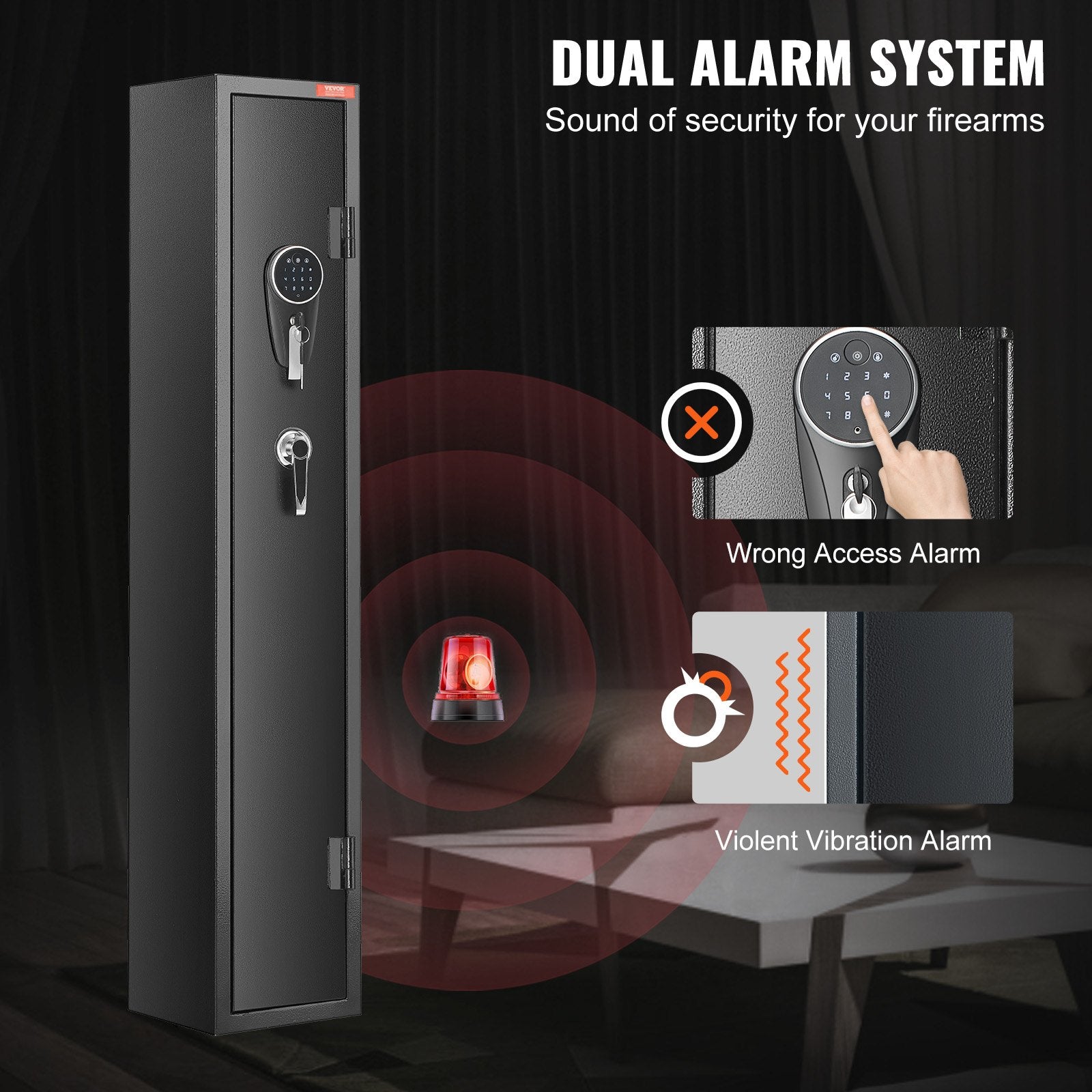 Gun Safe Rifle Safe with Digital Keypad & Lock for 3 Rifles and 4 Pistols V952-ZQJBDSX34Z9WLE0P5V9