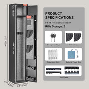 Gun Safe Rifle Safe with Digital Keypad & Lock for 3 Rifles and 4 Pistols V952-ZQJBDSX34Z9WLE0P5V9