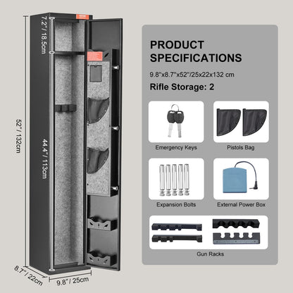 Gun Safe Rifle Safe with Digital Keypad & Lock for 3 Rifles and 4 Pistols V952-ZQJBDSX34Z9WLE0P5V9