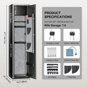 Gun Safe Rifle Safe with Digital Keypad & Lock 5 Rifles Storage Cabinet V952-ZQJDSX78ZZW99Q44OV9