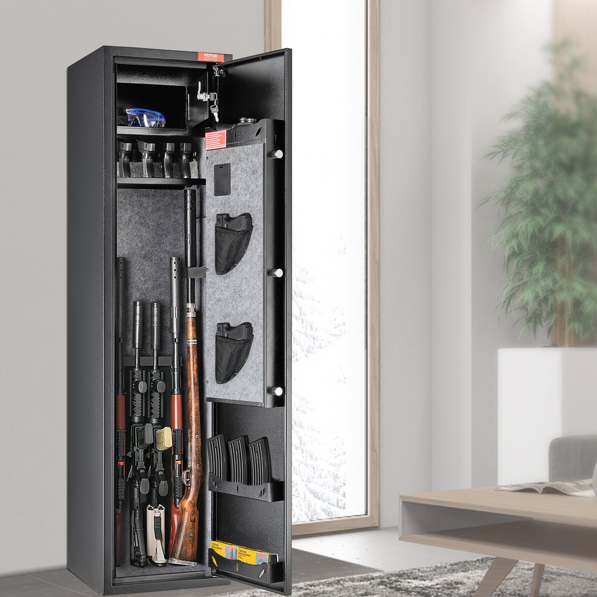 Gun Safe Rifle Safe with Digital Keypad & Lock 5 Rifles Storage Cabinet V952-ZQJDSX78ZZW99Q44OV9