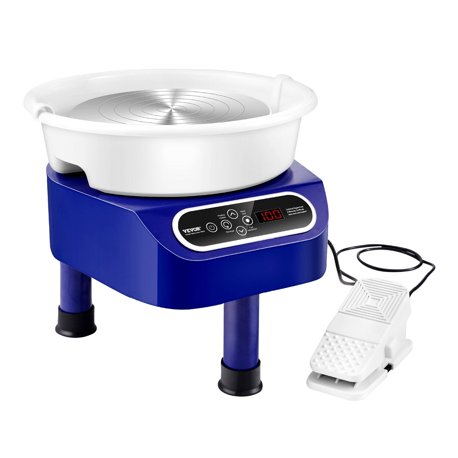 Pottery Wheel, 10 inch Pottery Forming Machine, 350W Electric Wheel for Pottery with Foot Pedal and LCD Touch V952-ZQLPJSJS10YC01YWVV3