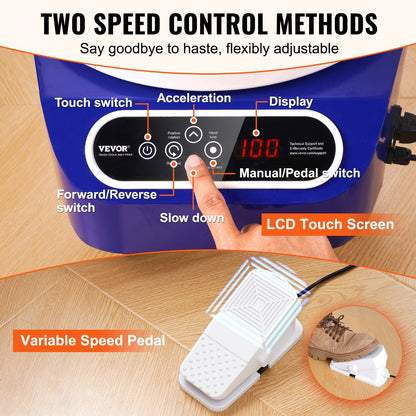 Pottery Wheel, 10 inch Pottery Forming Machine, 350W Electric Wheel for Pottery with Foot Pedal and LCD Touch V952-ZQLPJSJS10YC01YWVV3