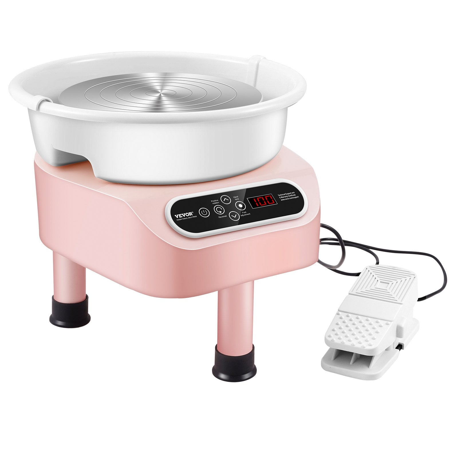 Pottery Wheel, 11 inch Pottery Forming Machine, 450W Electric Wheel for Pottery with Foot Pedal and LCD Touch V952-ZQLPJSJS11YC8MY3AV3
