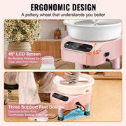 Pottery Wheel, 11 inch Pottery Forming Machine, 450W Electric Wheel for Pottery with Foot Pedal and LCD Touch V952-ZQLPJSJS11YC8MY3AV3