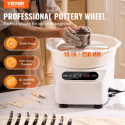 Pottery Wheel, 10 inch Pottery Forming Machine, 350W Electric Wheel for Pottery with Foot Pedal and LCD Touch V952-ZQLPJXS10YC3WLC3NV3