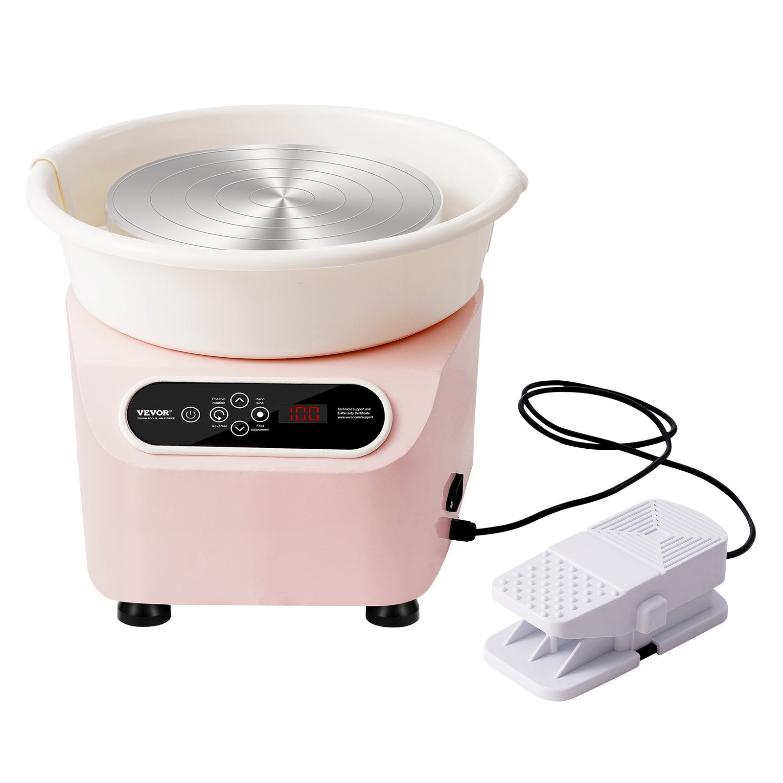 Pottery Wheel, 11 inch Pottery Forming Machine, 350W Electric Wheel for Pottery with Foot Pedal and LCD Touch V952-ZQLPJXS11YC3GNELYV3