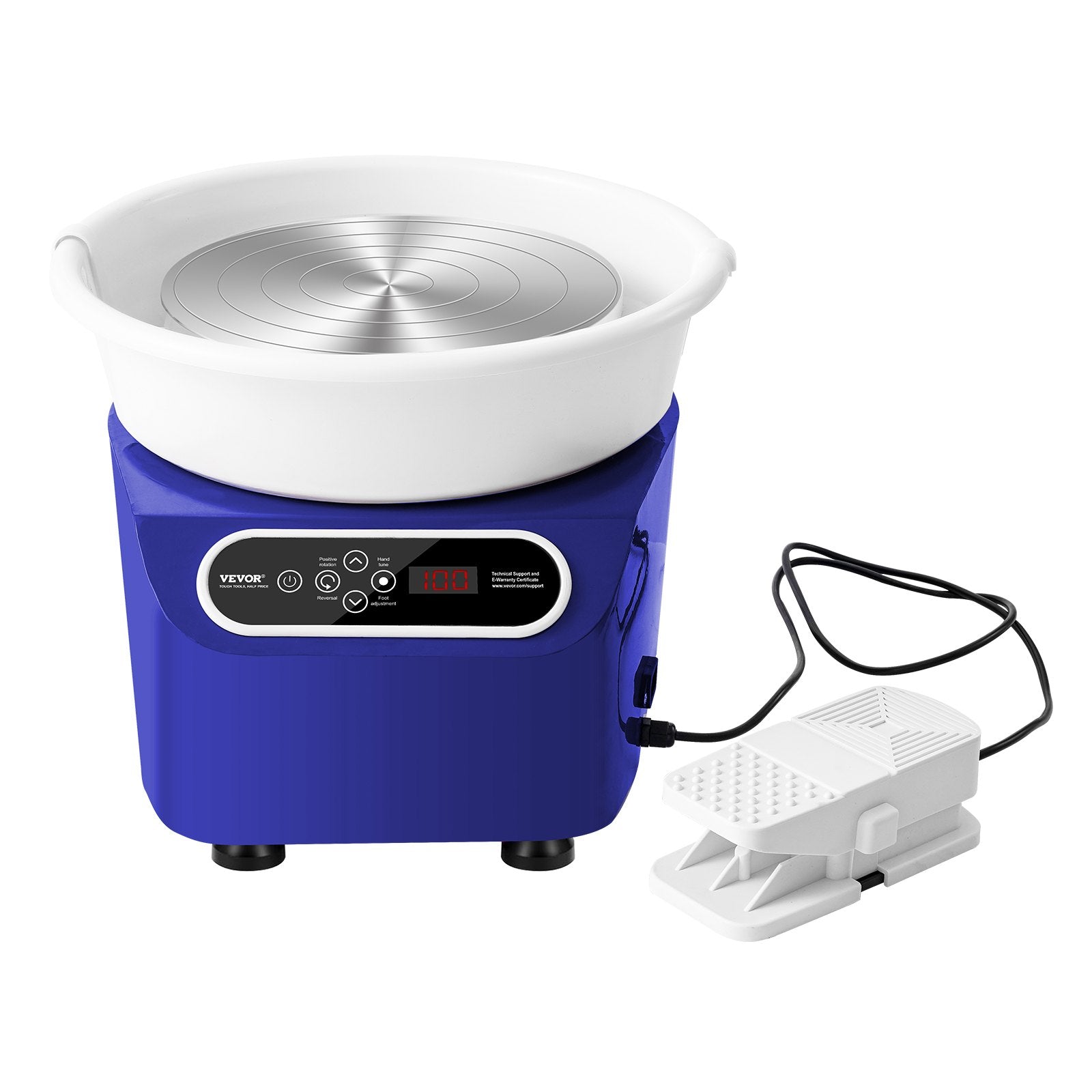 Pottery Wheel, 11 inch Pottery Forming Machine, 450W Electric Wheel for Pottery with Foot Pedal and LCD Touch V952-ZQLPJXS11YC417TG4V3
