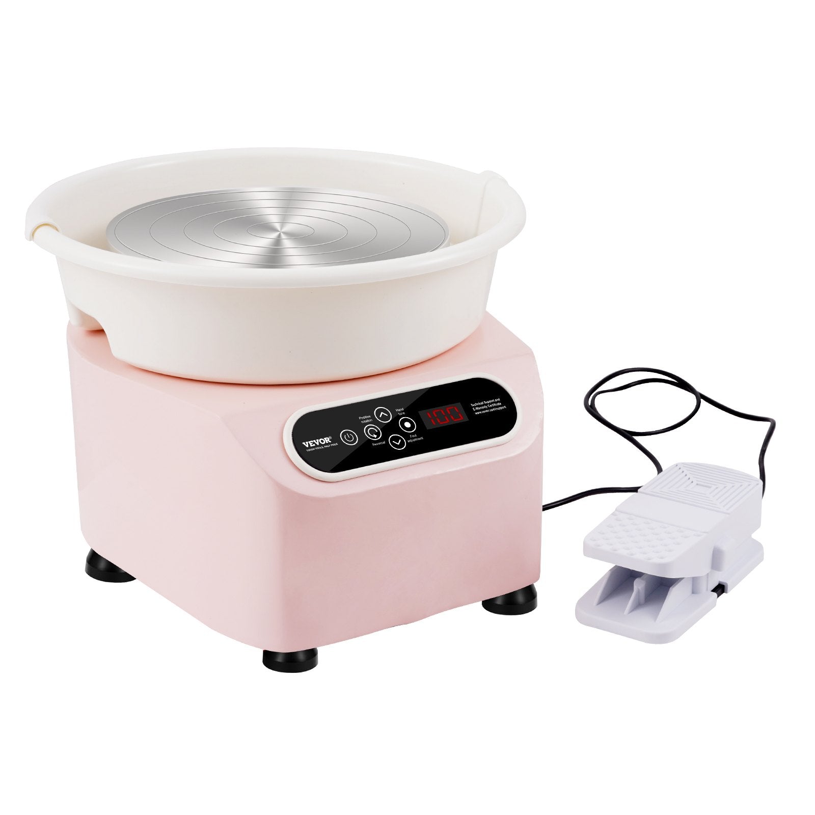 Pottery Wheel, 11 inch Pottery Forming Machine, 450W Electric Wheel for Pottery with Foot Pedal and LCD Touch V952-ZQLPJXS11YC4ZE2EMV3