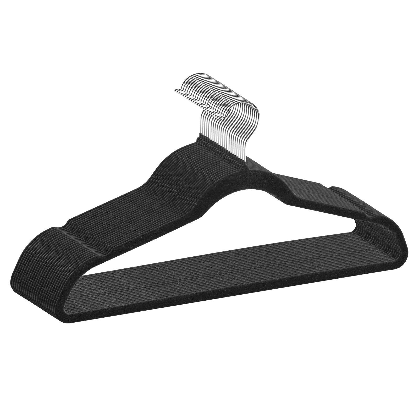 Velvet Hangers 50 Pack Black Non-Slip Hangers with 360 Degree Swivel Hook V952-ZRYJ50PCSHS0OTPW4V0