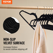 Velvet Hangers 50 Pack Black Non-Slip Hangers with 360 Degree Swivel Hook V952-ZRYJ50PCSHS0OTPW4V0