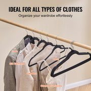 Velvet Hangers 50 Pack Black Non-Slip Hangers with 360 Degree Swivel Hook V952-ZRYJ50PCSHS0OTPW4V0
