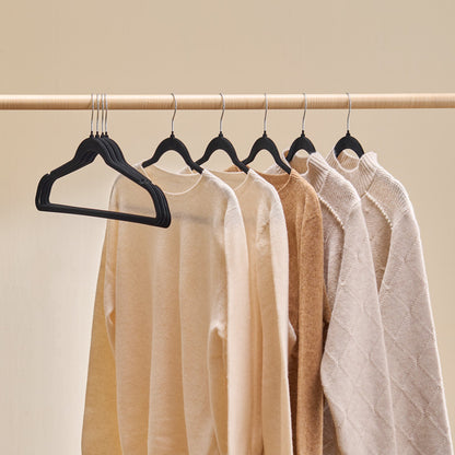Velvet Hangers 50 Pack Black Non-Slip Hangers with 360 Degree Swivel Hook V952-ZRYJ50PCSHS0OTPW4V0